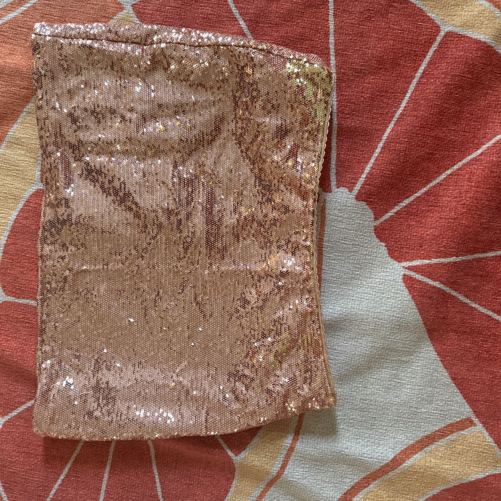 Forever 21 Sequin Mini Skirt - Rose Gold